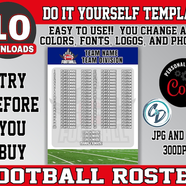 Football Program Template Etsy Football Program Template Etsy