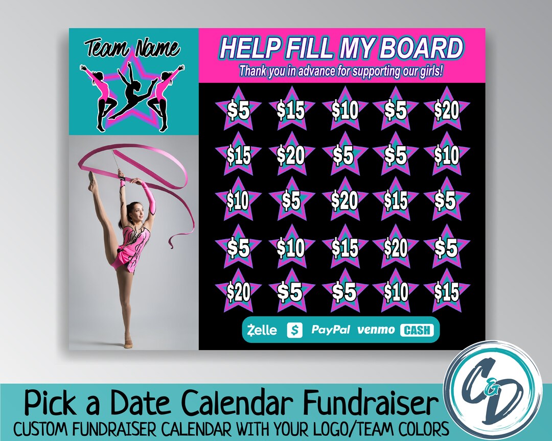 Gymnastic Fundraiser Help Fill My Board Donation Gymnastic Etsy