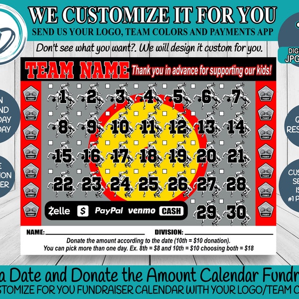 Wrestling Fundraising Calendar Etsy UK