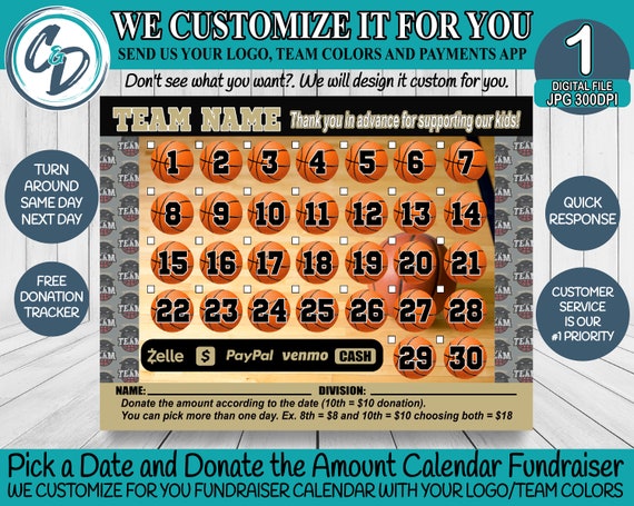 basketball-fundraiser-calendar-2022-pick-a-date-donation-etsy