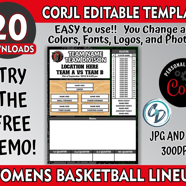Custom Lineup Cards Etsy