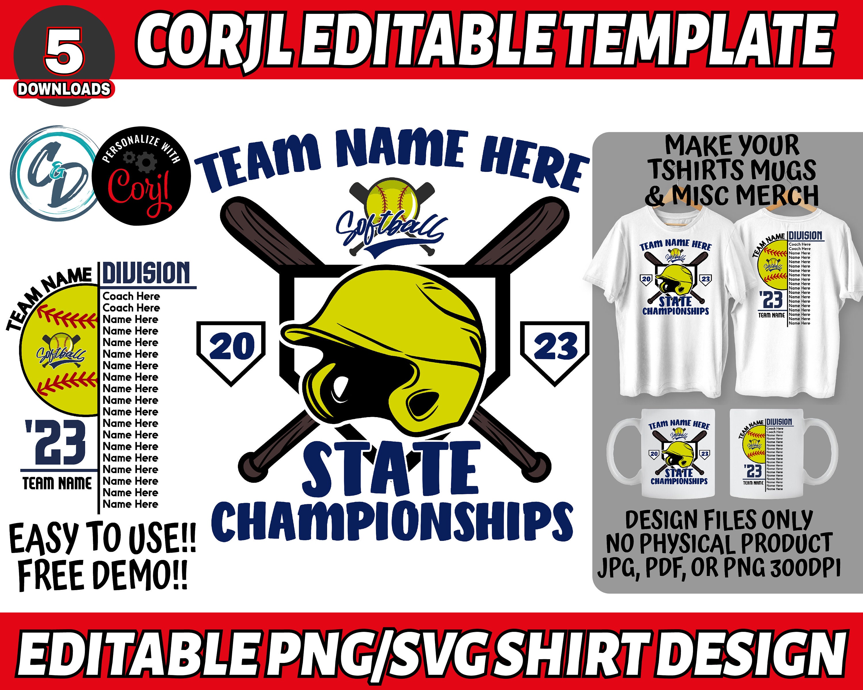 Editable Softball State Champions SVG PNG 2023 Basketball Etsy