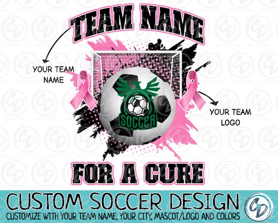 Custom Soccer Png Custom Breast Cancer Awareness Soccer - Etsy