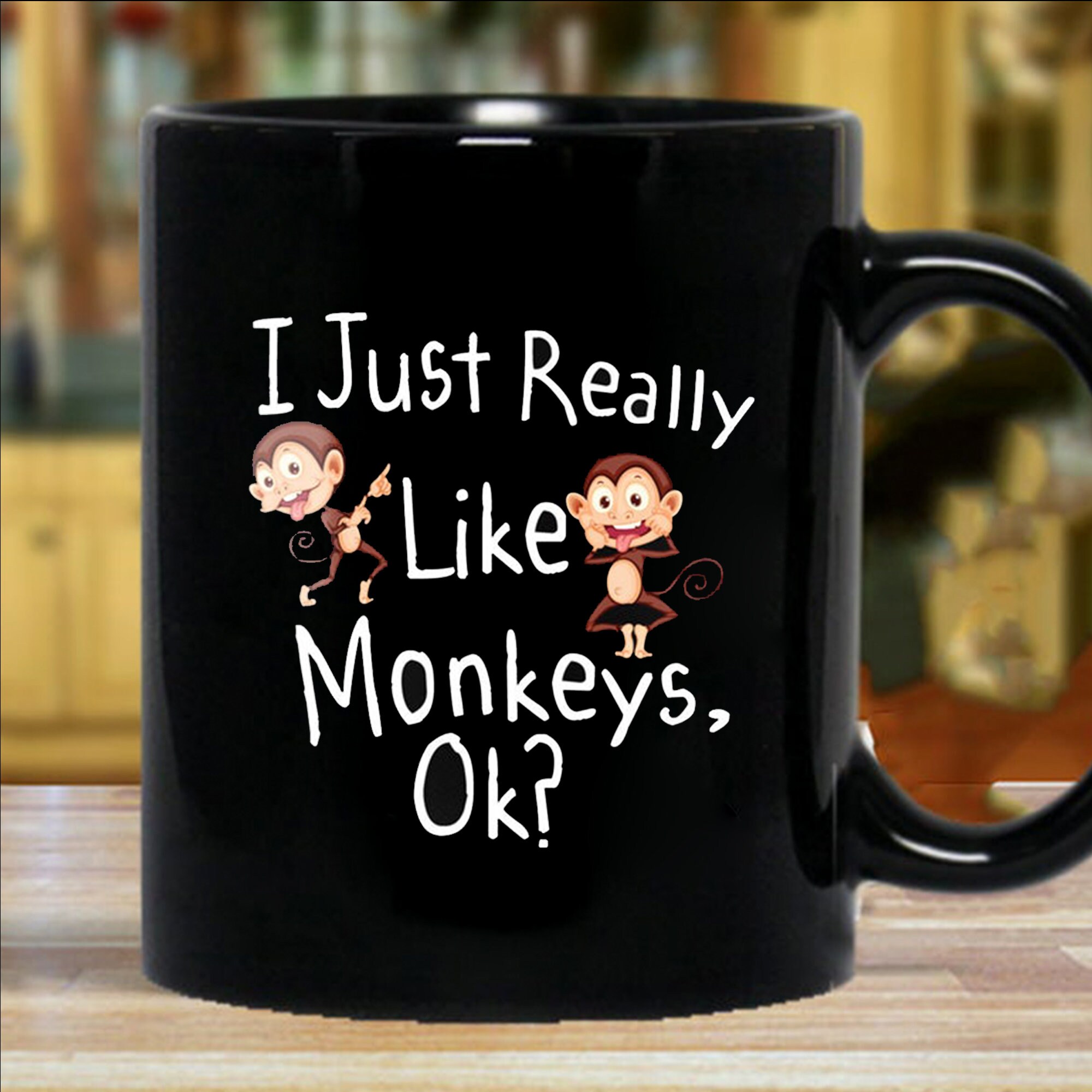Monkey Gift Funny Monkey Mug Etsy