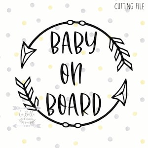 Baby an Bord SVG, Baby an Bord Tribal SVG, kleiner Mensch SVG
