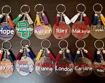 Customizable College Keychains with Name | College Gift