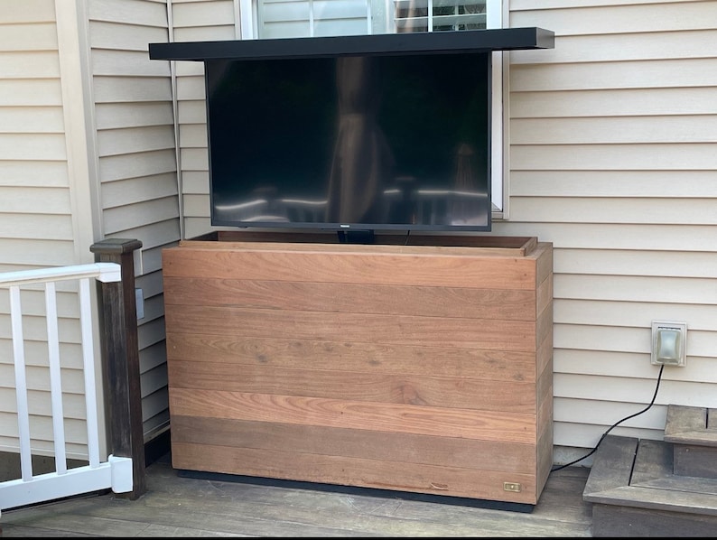 Outdoor Hidden TV Lift Weather Ready Etsy