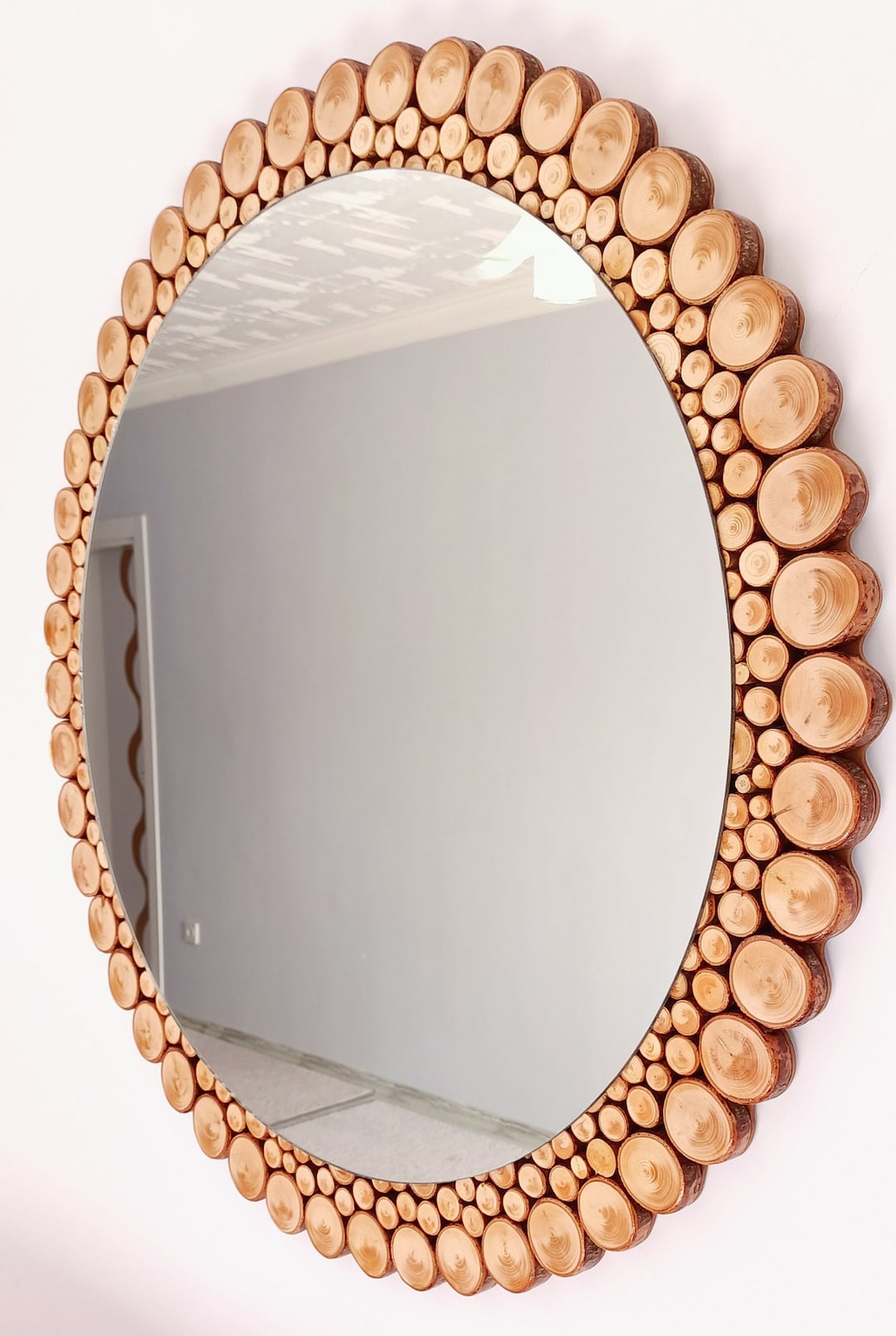 Wood Wall Mirror, Rustic Mirror, Wall Rustic Mirror, Wood Bathroom ...