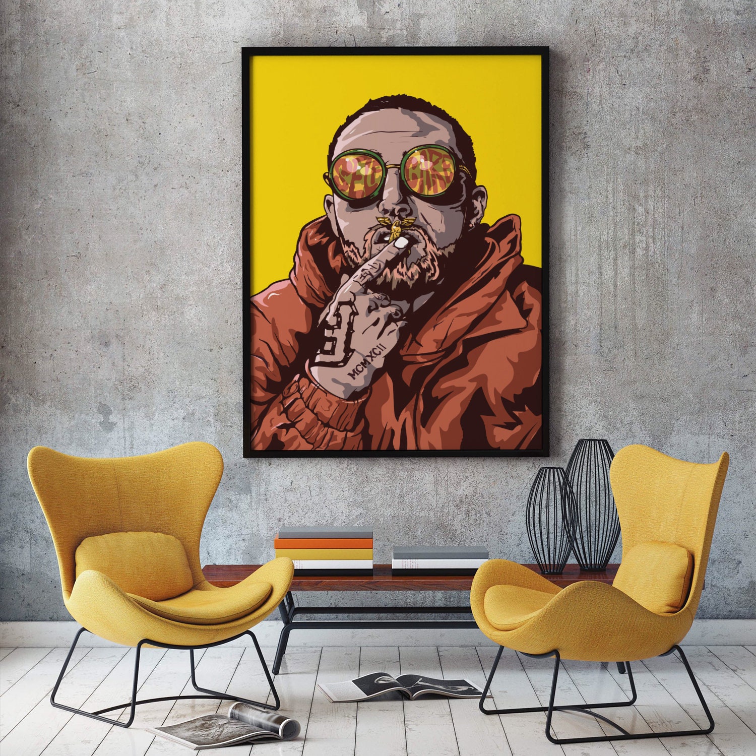 Frame Canvas Mac Miller Framed Canvas Mac Miller Canvas | Etsy