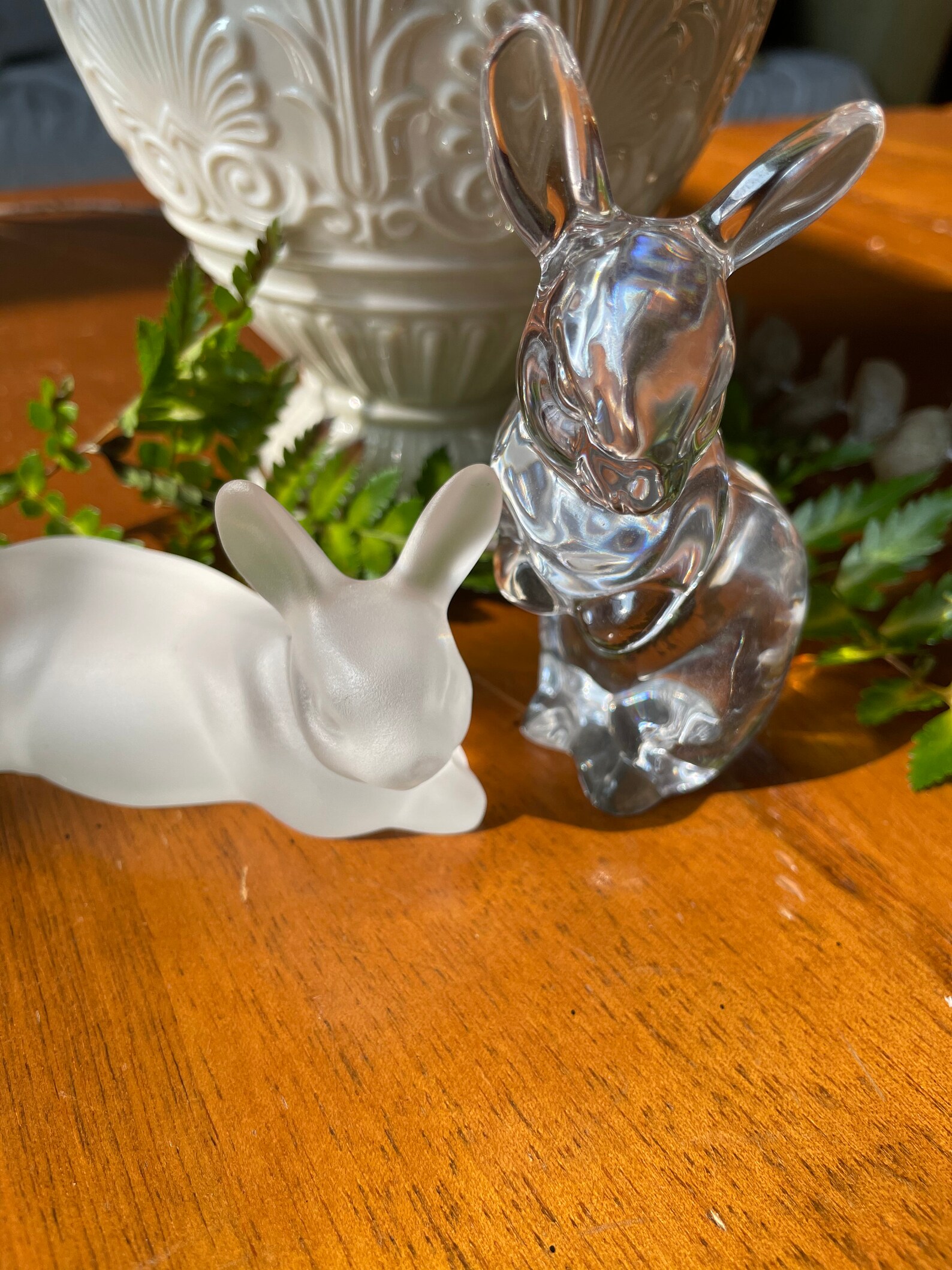 Vintage 1993 Lenox Clear Crystal Bunny Rabbit Figurine | Etsy