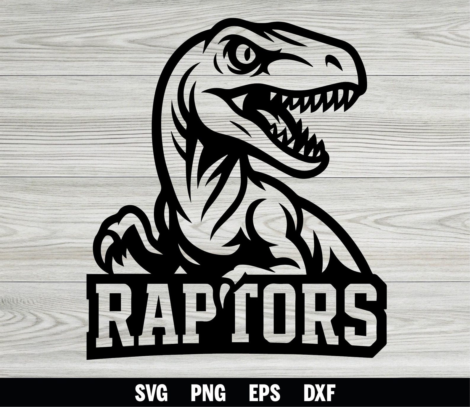 Raptors Sport Team Logo PNG SVG EPS Dxf, Sublimation File, Black Cut ...
