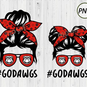 Go Dawgs Mom Life PNG, kid daughter girl Bulldawgs bun football, sublimation, Dtg Printing