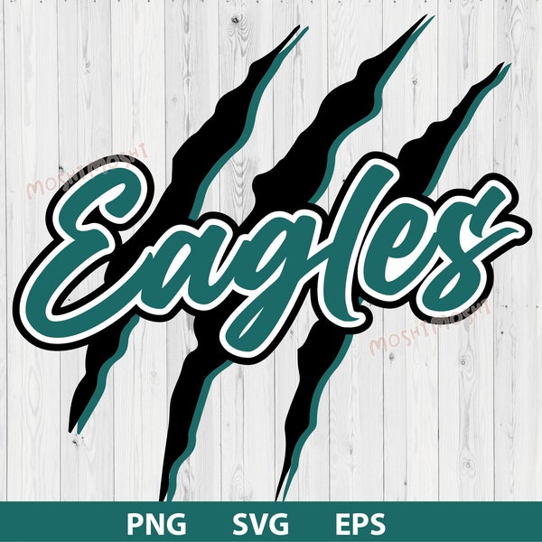 Eagles SVG PNG Scratch Claws Slash Go Team Mascot Wings College School University Sports Fan Sublimation Cut cricut file