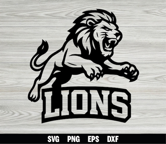 Lions Team Logo PNG SVG EPS, school sports cricut cut file, go lions mascot, sublimation dtg, vector, lions tshirt design, football baseball