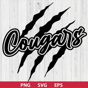 Cougars SVG PNG EPS go team sport jersey football scratches claws paw sublimation cut file cricut design claw