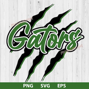 Gators SVG PNG EPS Griffes, Go Gator Slash Cricut Cut File Sublimation Design Football Basketball Sports Preppy College Team