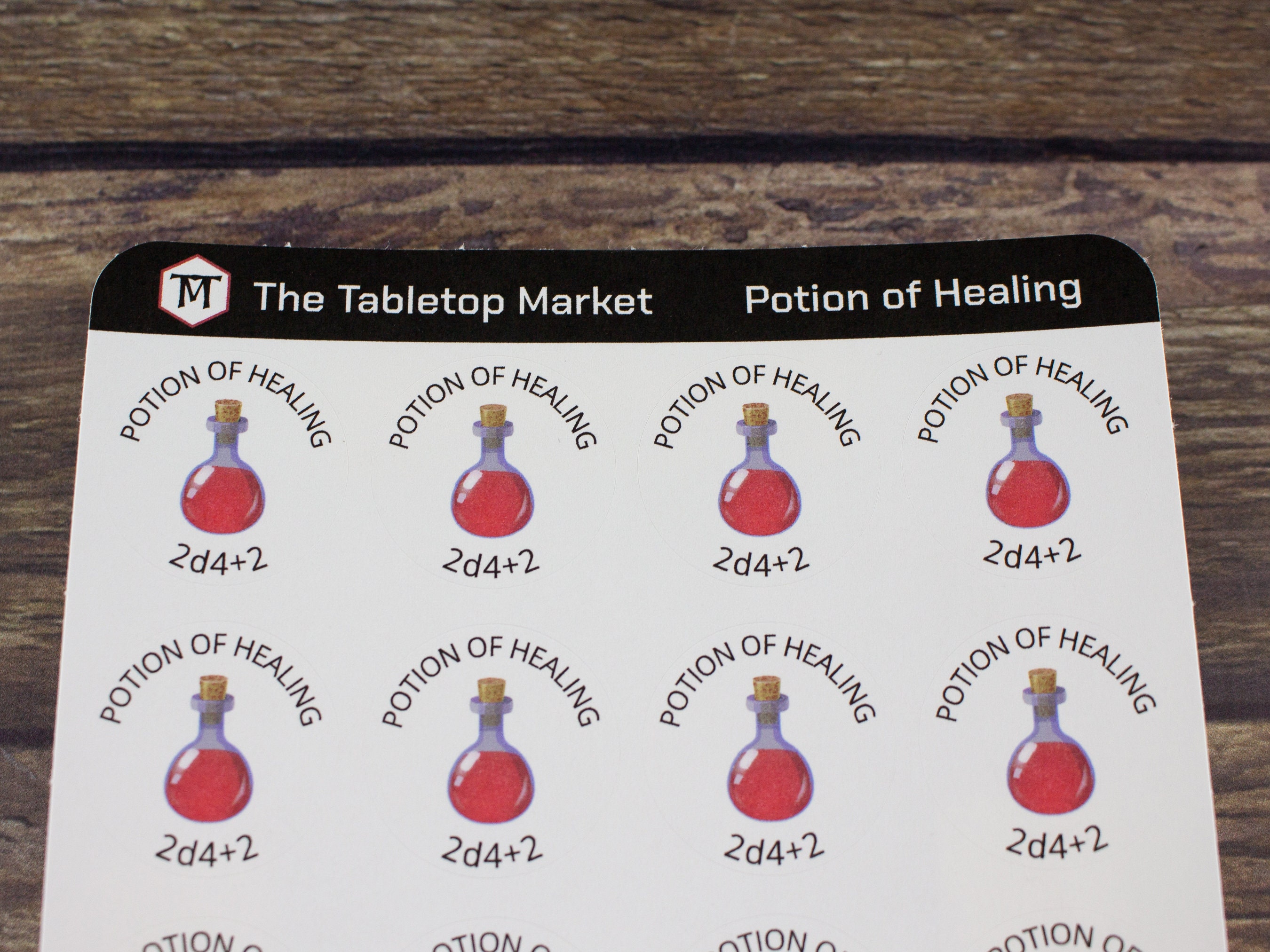 Potion of Healing Sticker Sheet Removable Tokens / Trackers Notebook ...