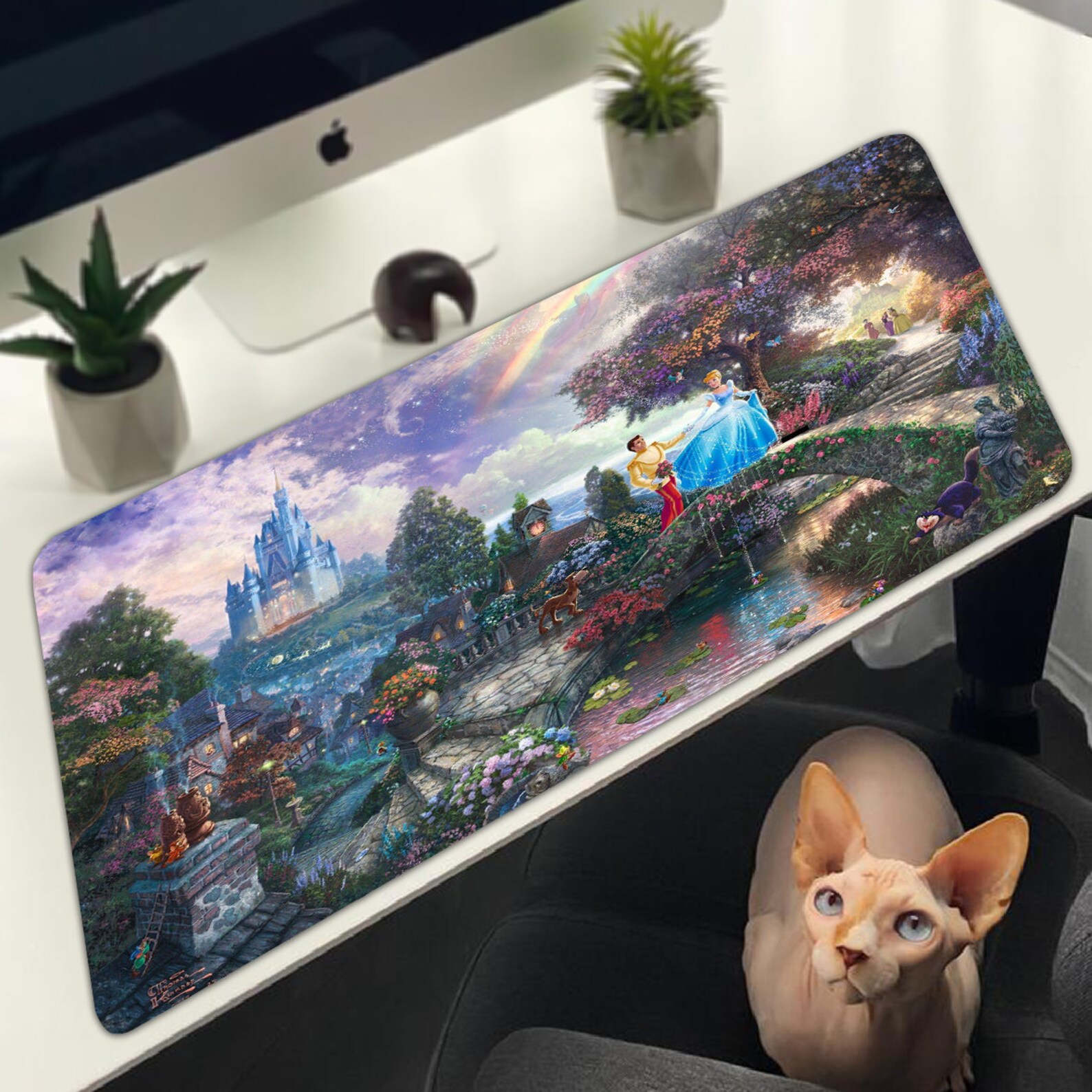 Cute Mouse pad Colorful Large Desk Pad Princess Mouse pad Etsy