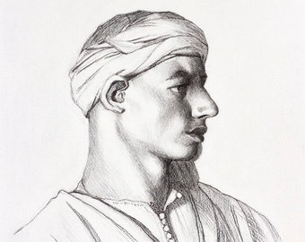 Head of a Fellah, Profile (after Jean-Leon Gerome)