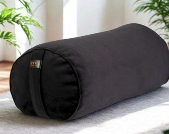 Luxurious Long Floor Pillow for Pilates and Meditation - Eco-Friendly and Supportive | Tantra meditation cushion | Organic Buckwheat fill