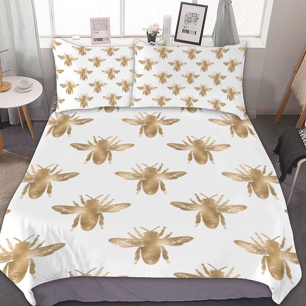 86x70 Bees 3PCS Bedding Set Honey Bee Bumblebee Etsy