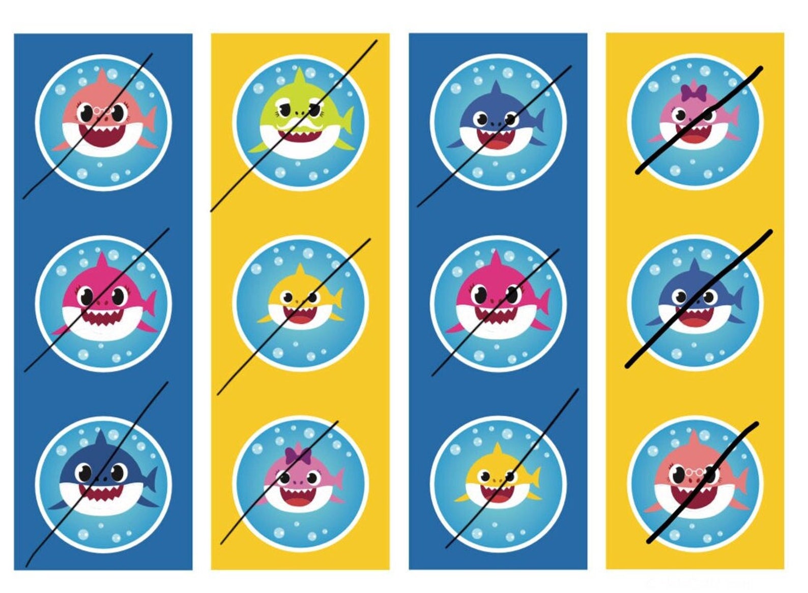 Baby Shark Cupcake Toppers PDF Instant Download Printable | Etsy