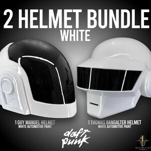 Daft Punk 2 Helmet Bundle WHITE (1 Guy Manuel and 1 Thomas Daft Punk 2 Helmet Bundle WHITE (1 Guy Manuel and 1 Thomas