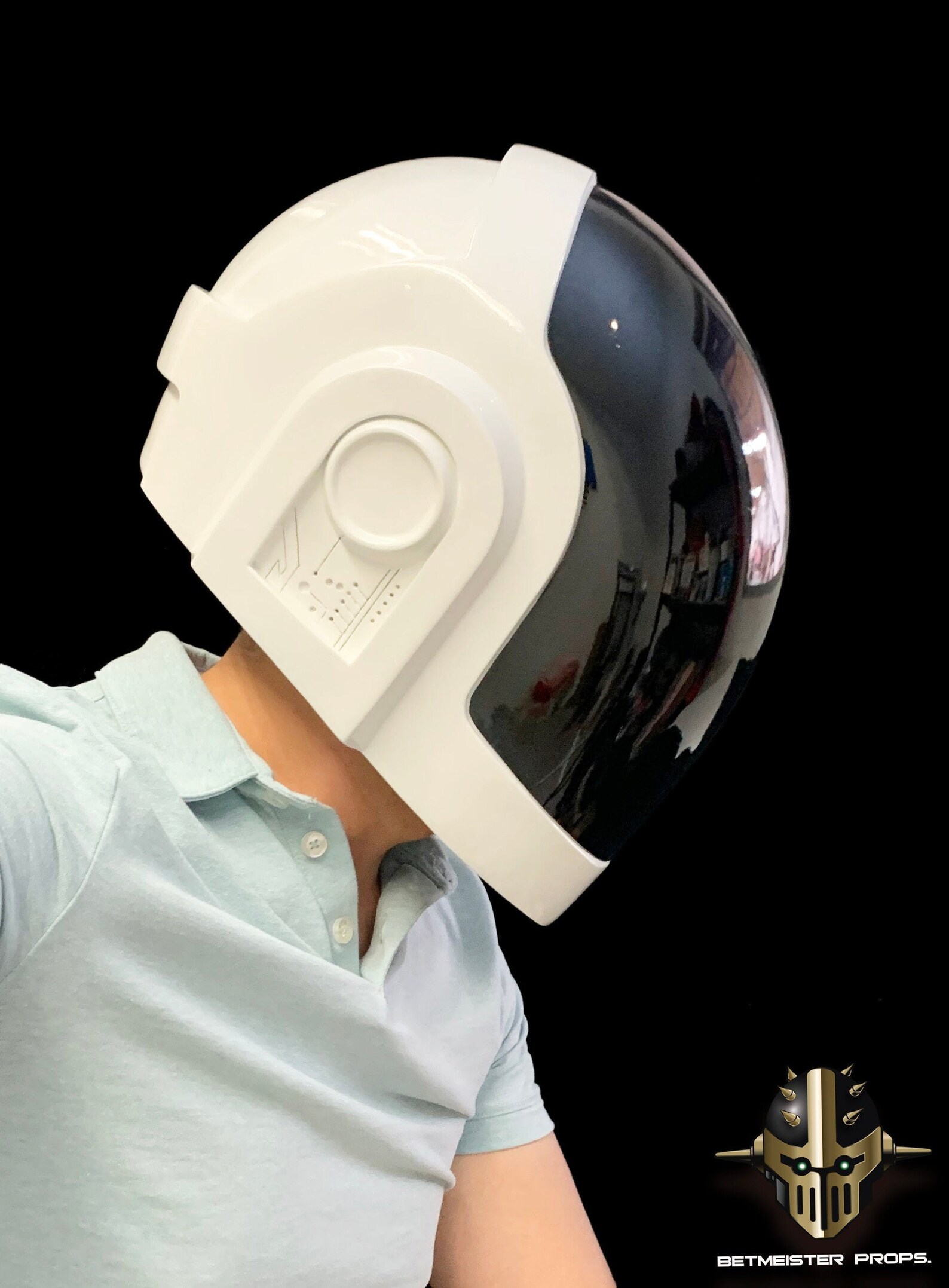 Daft Punk Helmet guy Manuel White Pearl Etsy