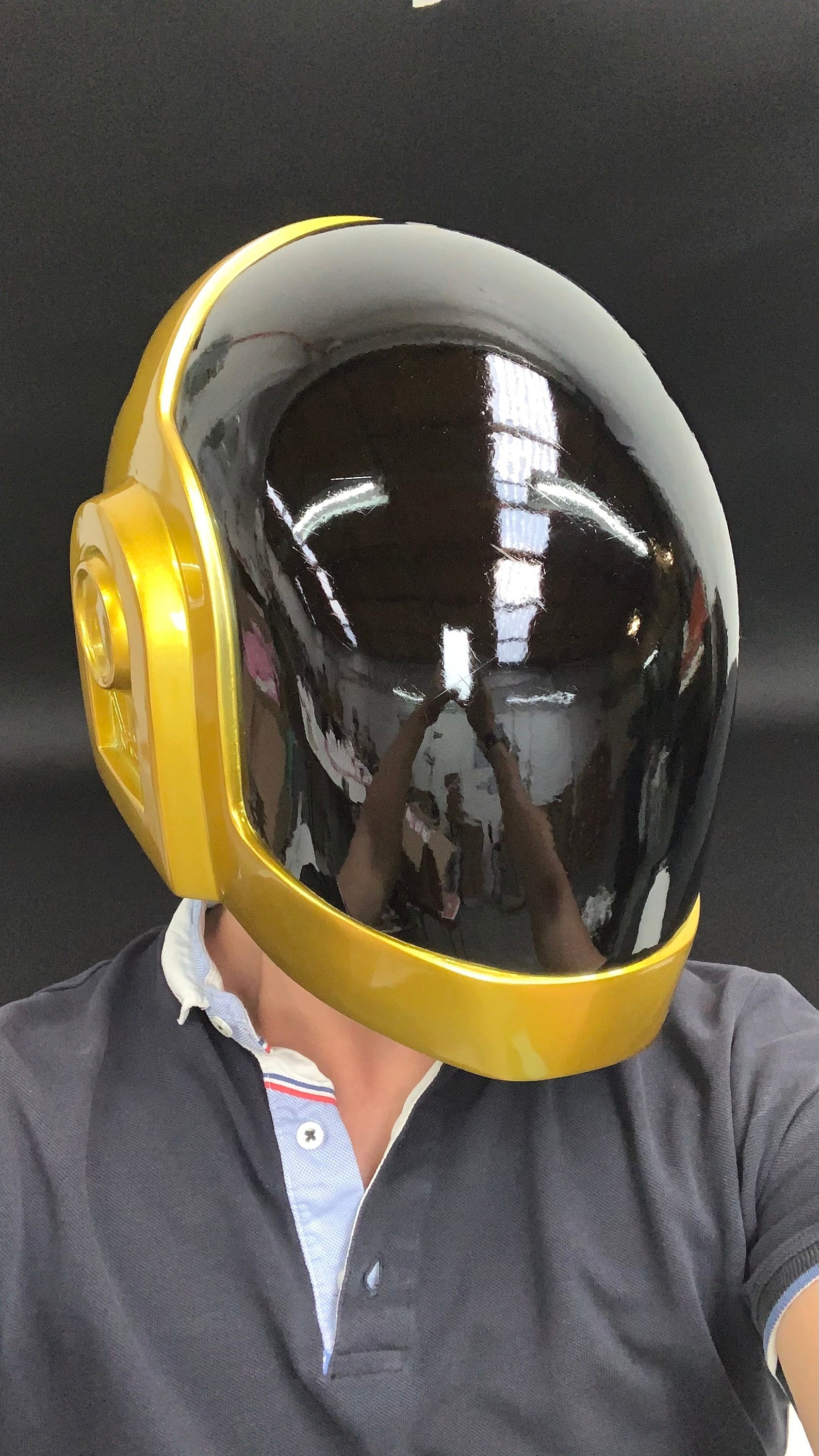 Daft Punk helmet Guy Manuel pearl gold Etsy