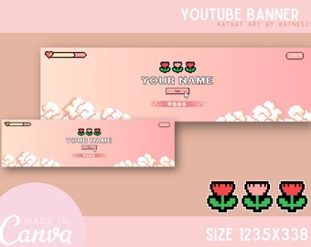 Süßes Gaming Youtube Banner | CANVA VORLAGE