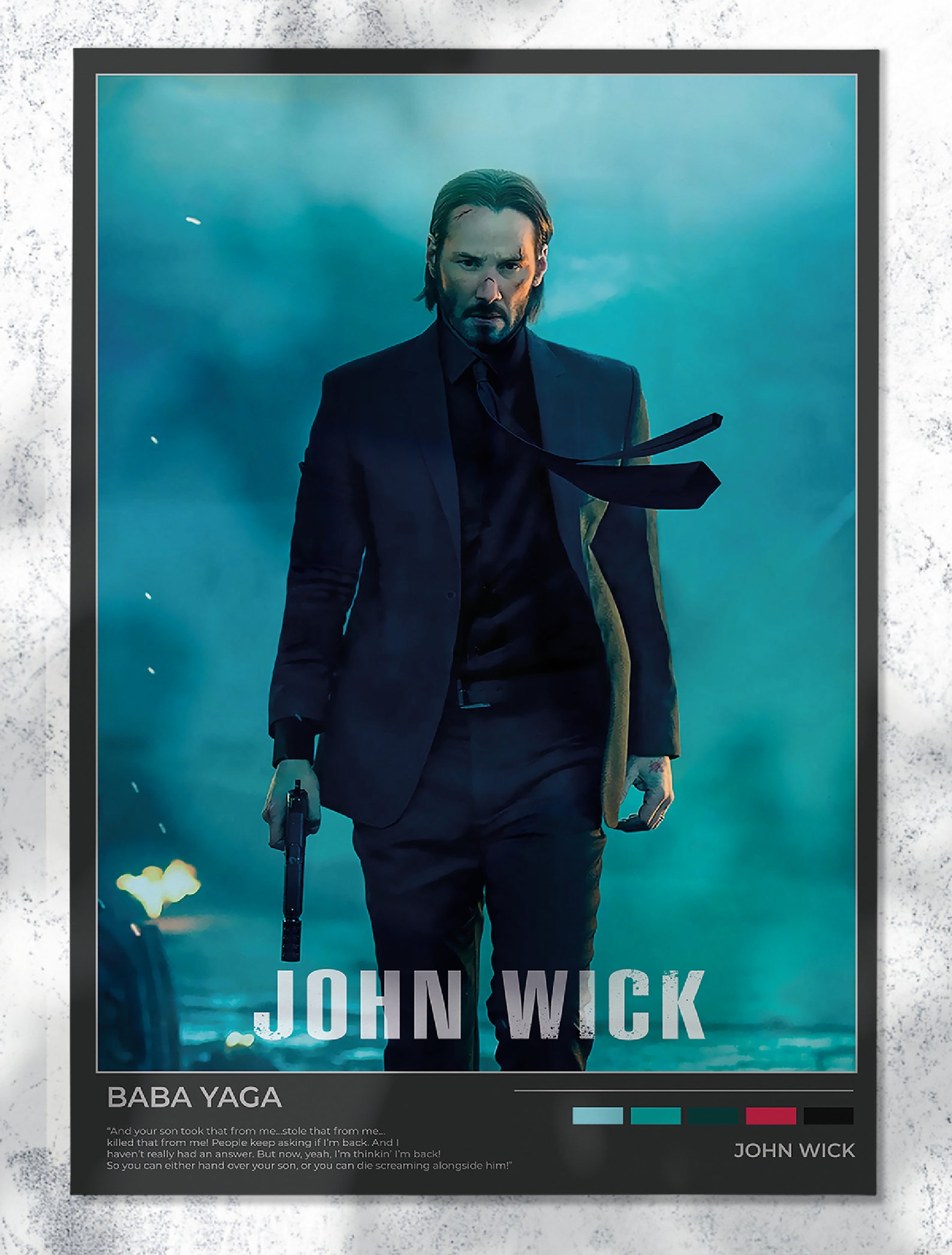 Cartel de la película de John Wick arte de pared