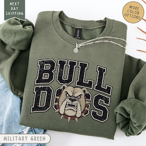 Retro Bulldogs Sweatshirt, College Spirit Bulldogs Mascot sweatshirt, Bulldogs Game Day shirt, Teacher Gameday shirt, Tailgate Football Mama