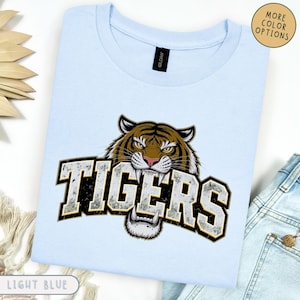 Retro Tigers Unisex Shirt, Tigers Spieltag Shirt, Lehrer Spieltag Shirt, College Spirit Tiger Maskottchen Shirt, Tailgate Football Mama