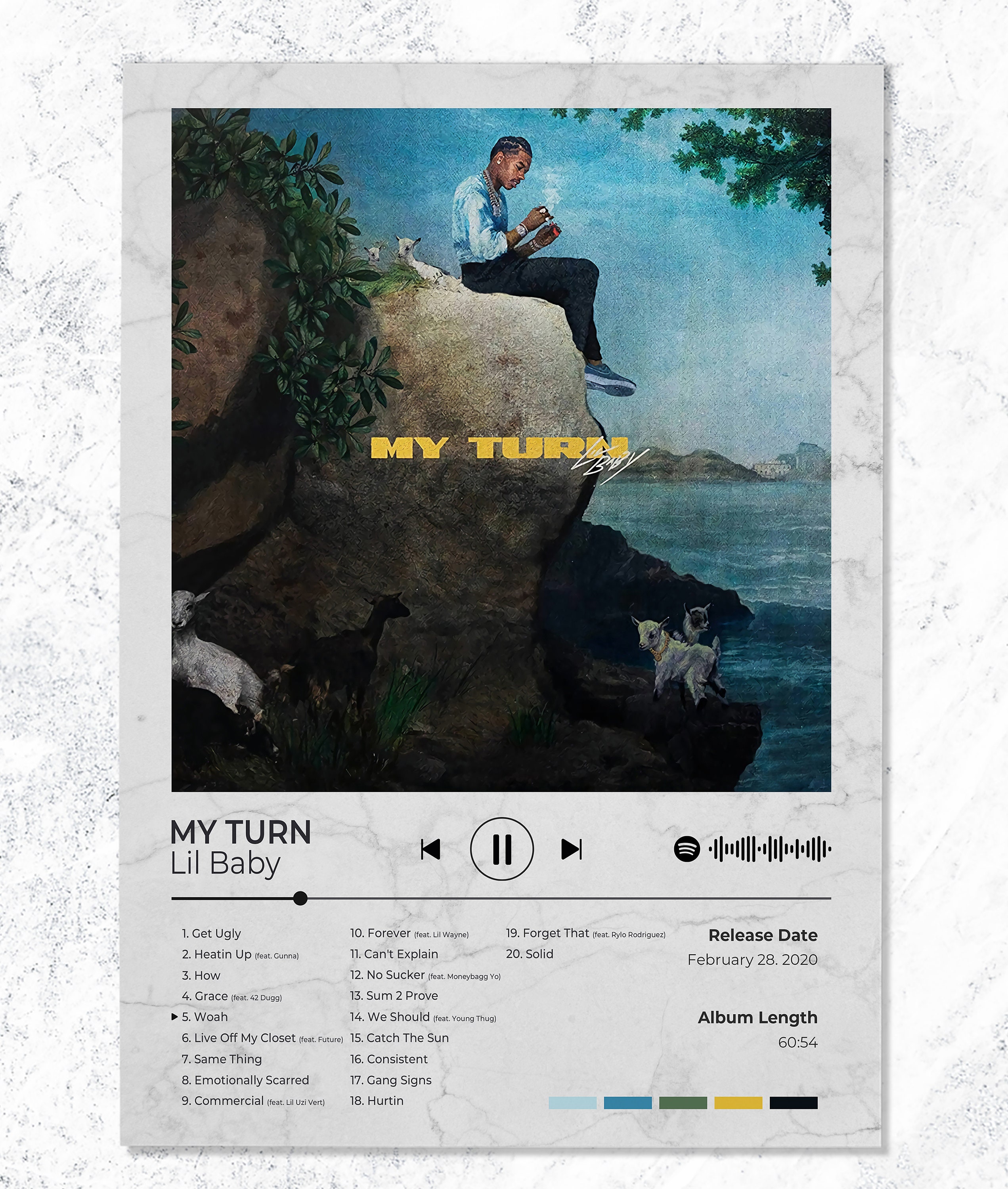 Lil Baby Poster My Turn Album Cover Printable Wall Art Etsy