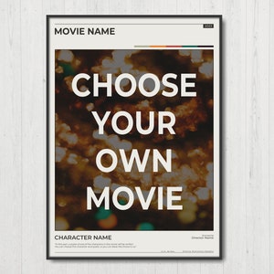Affiche de film et d'émission de télévision personnalisée au choix, affiche de film à personnaliser, choisissez votre propre film, affiche de film personnalisée, téléchargement numérique