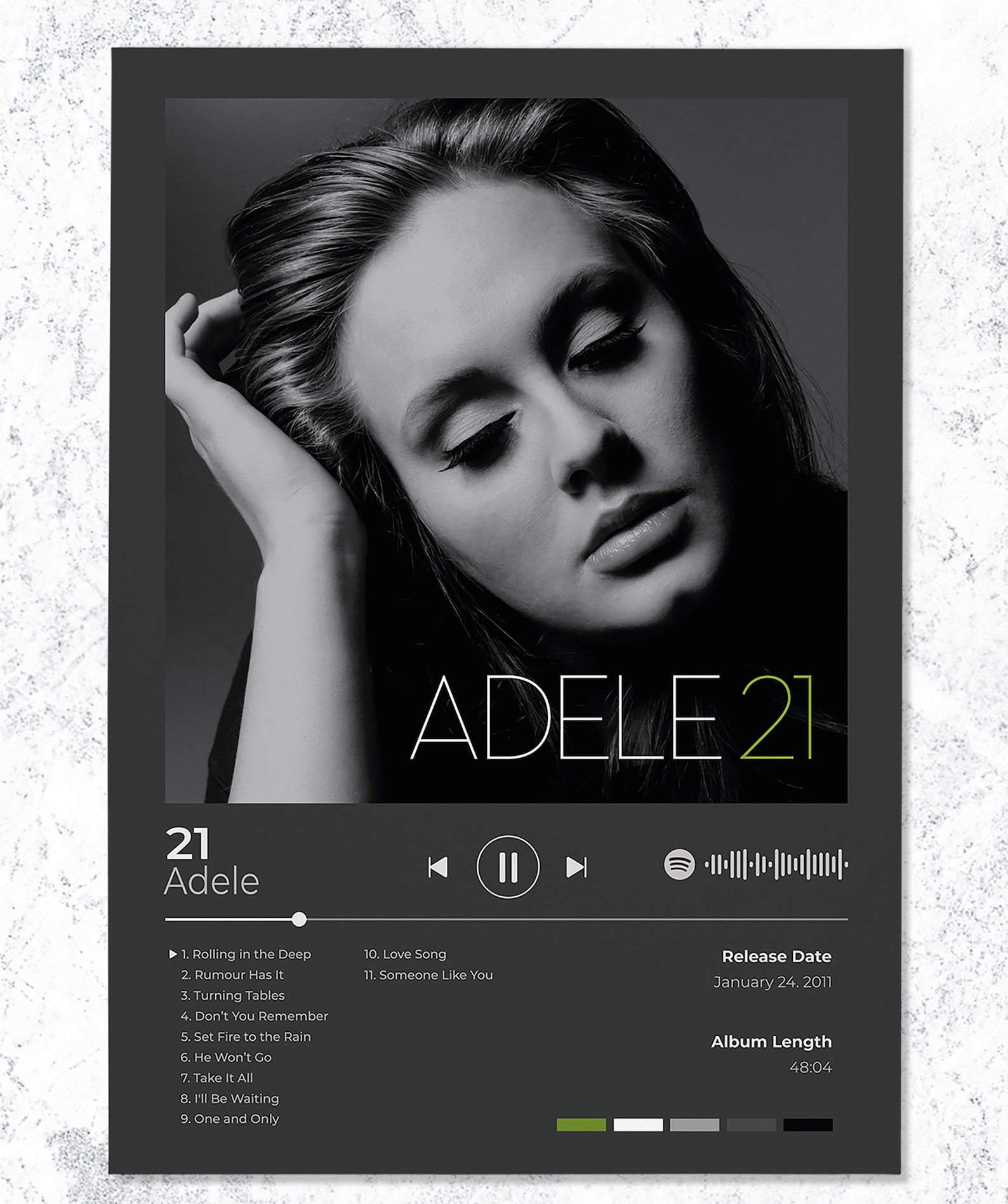 Adele Poster Printable Wall Art Adele 21 Album Cover Etsy