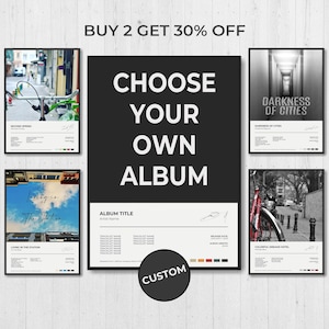 Custom Album Poster, Personalized Minimalist Album Cover Poster, Customizable Gift, Printable Custom Poster