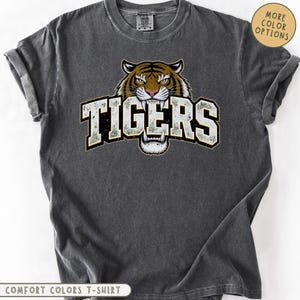 Retro Tigers Shirt, Comfort Colors® Tigers Spieltag Shirt, Lehrer Spieltag Shirt, College Spirit Tiger Maskottchen Shirt, Tailgate Football Mama