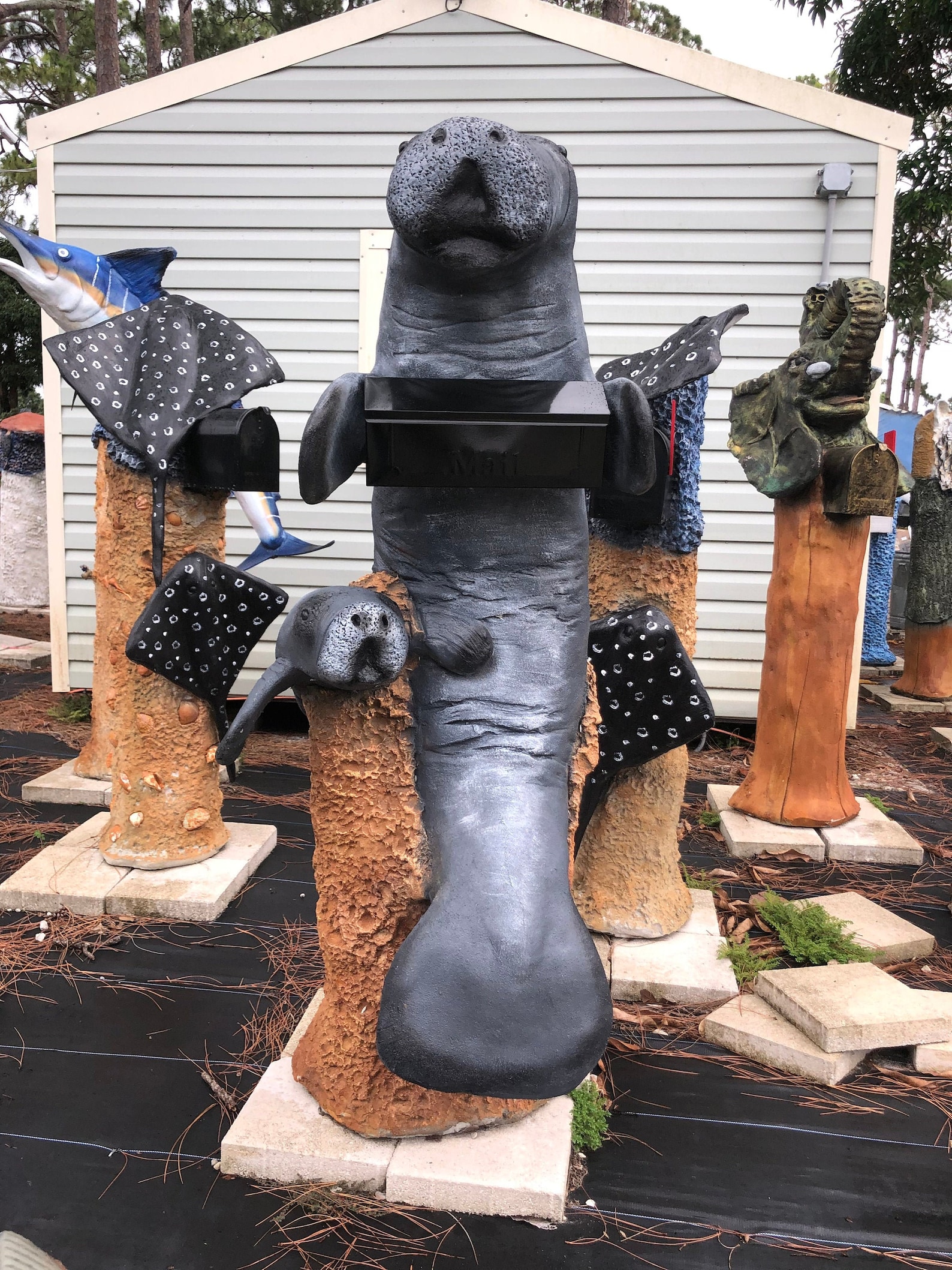 Manatee Custom Mailbox Statue Unique Custom Mailbox Etsy