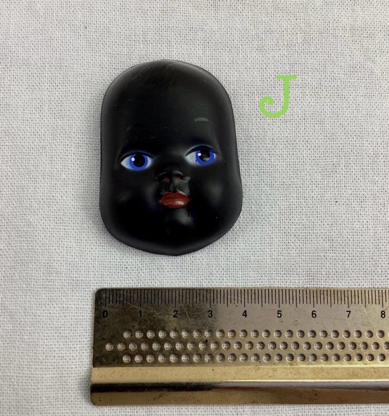 Vintage Doll Face: Cloth, Plastic, Rubber - Craft Supply J. Black