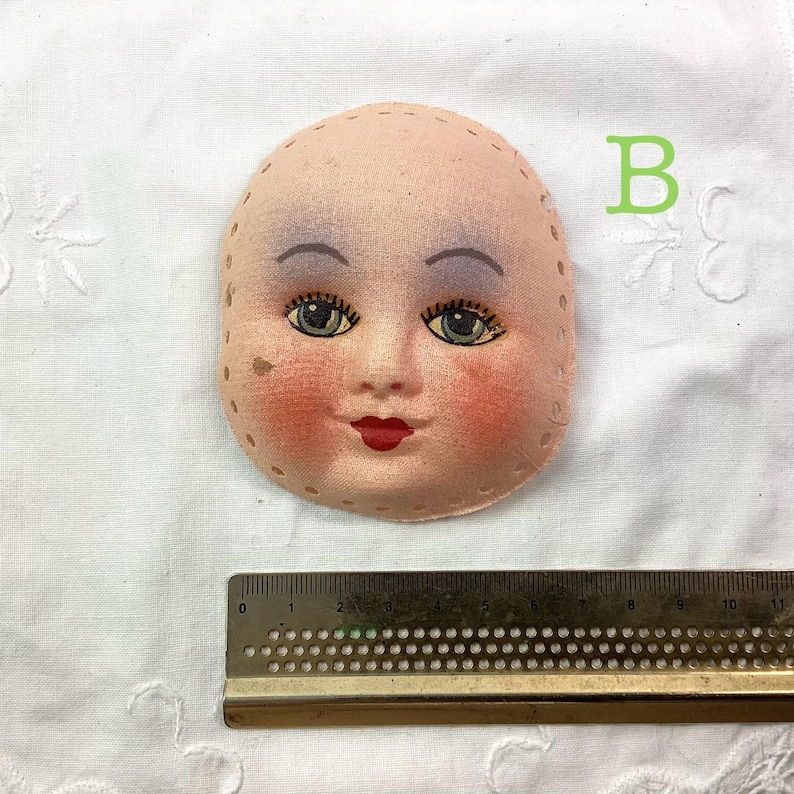 Vintage Doll Face: Cloth, Plastic, Rubber - Craft Supply B. Pretty X-Large