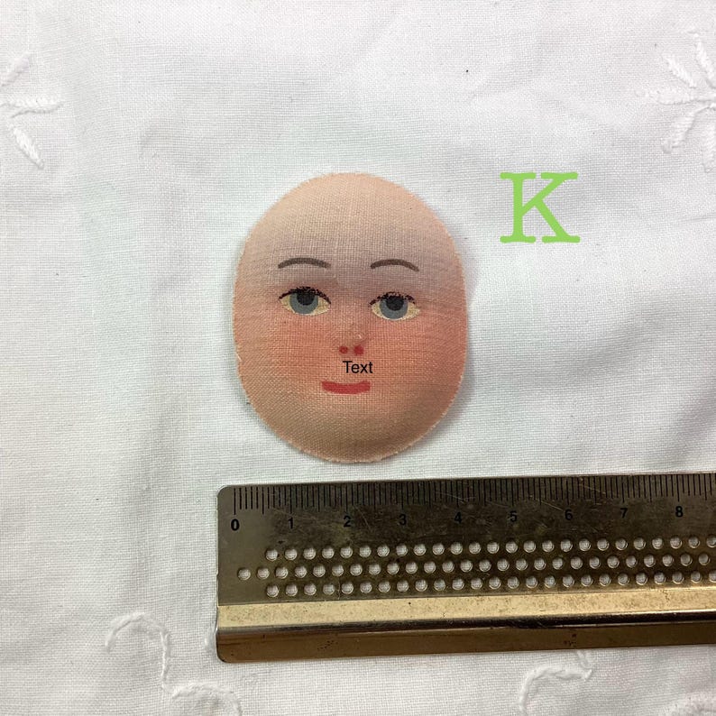 Vintage Doll Face: Cloth, Plastic, Rubber - Craft Supply K. Pretty Small