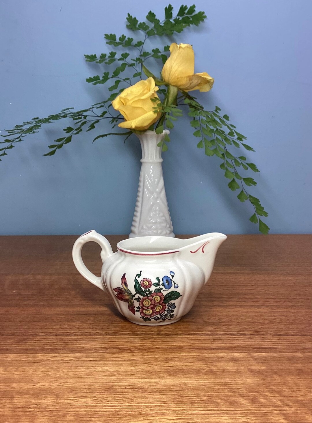 Vintage Villeroy & Boch Jug Creamer Jug Floral Pretty Bouquet Flowers ...