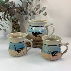 Vintage Wendy Binks Pottery Mug: Hand-Painted Emu, Australian Pottery