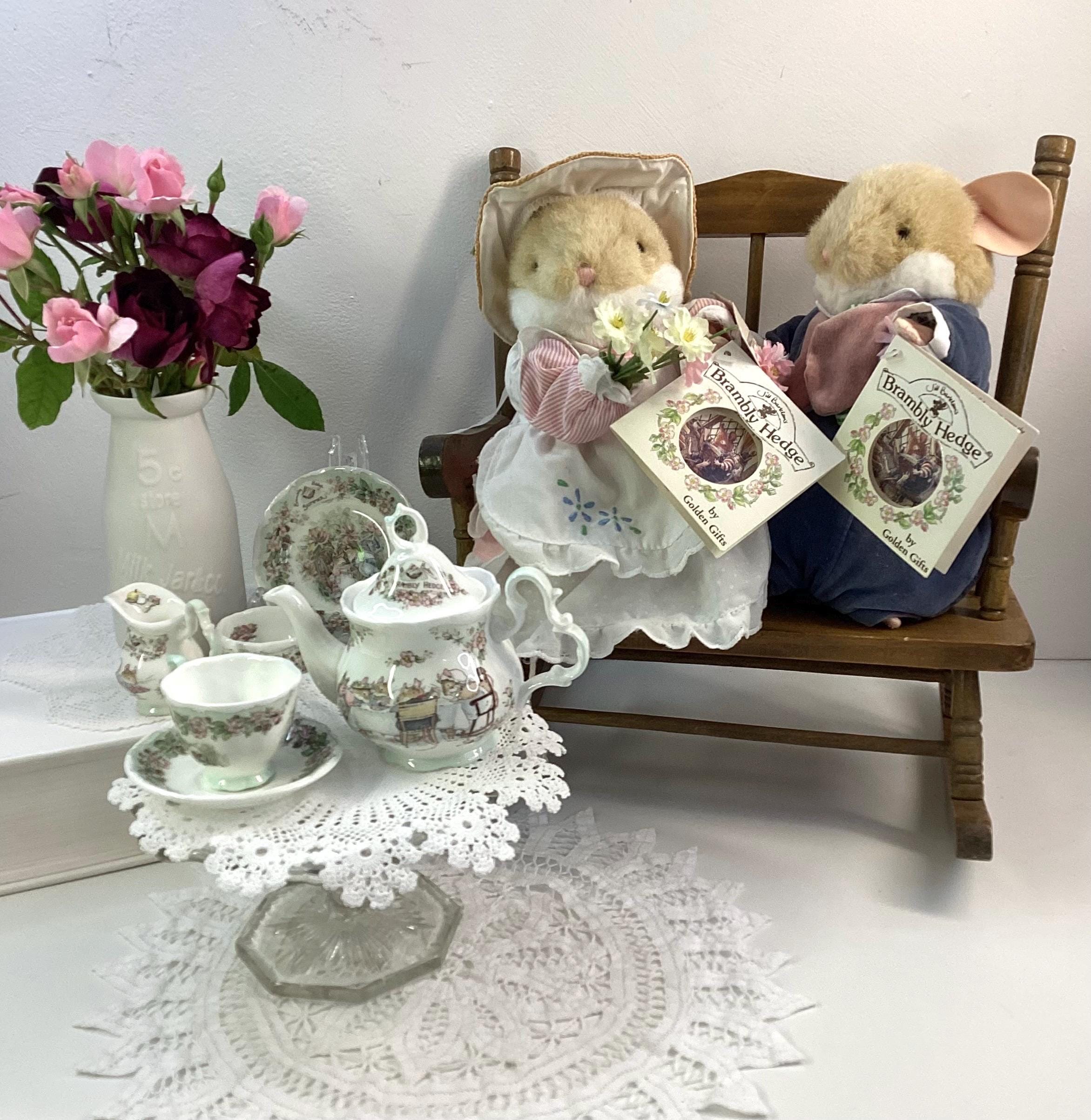 Brambly Hedge Bridal Couple Wedding Mice Plush Toys Jill Barklem