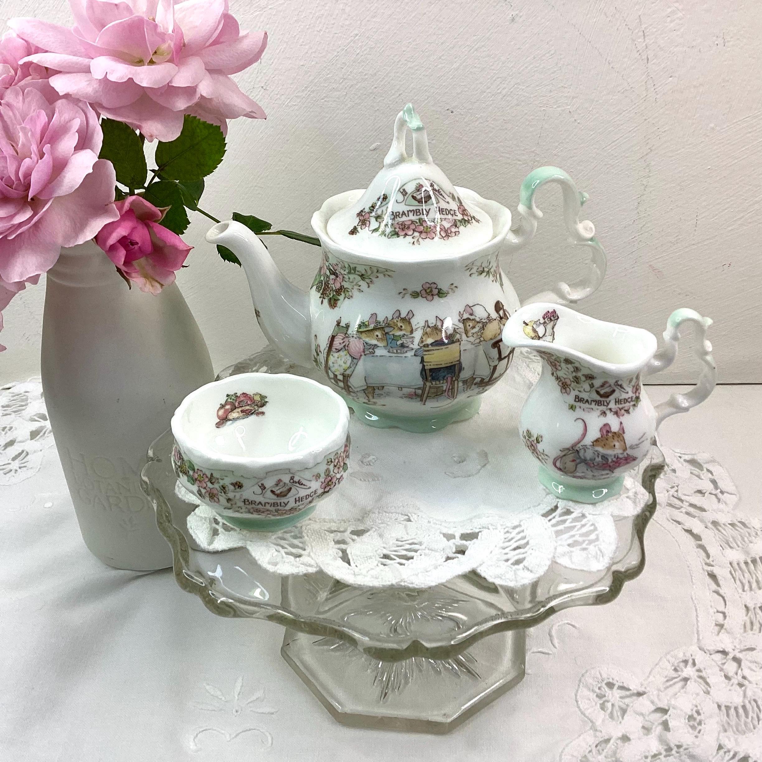 Brambly Hedge Miniature Tea Service Creamer Jug Sugar Bowl Jill