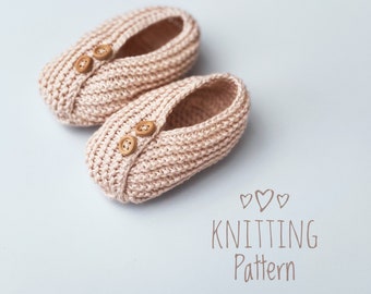 Beginner Baby Booties Knitting Pattern, Easy Knit Baby Booties