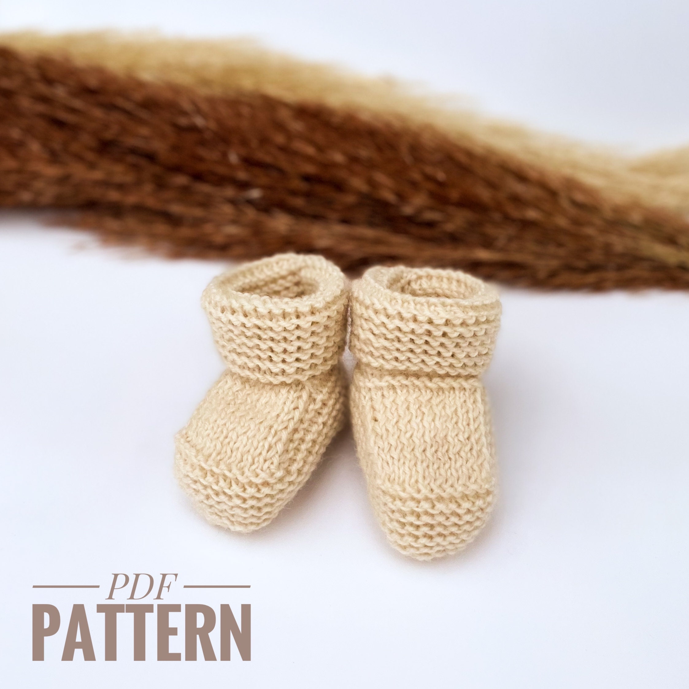 Knitting Pattern for Baby Booties Beginner Knitting Pattern Etsy