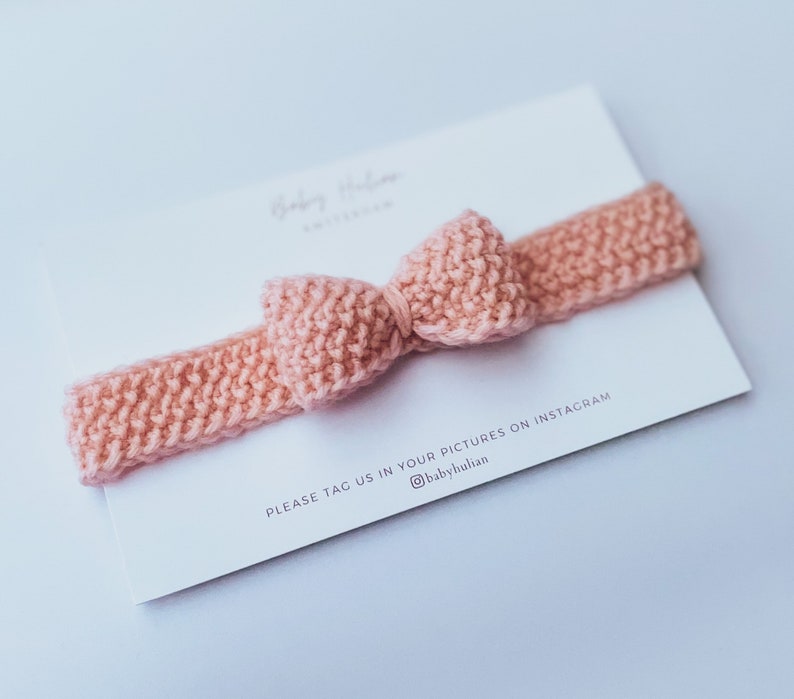 Knitting Pattern for Baby Headband, Beginner Knitting Pattern, Baby Bow Headband, PDF Pattern, Easy Knit Pattern, Baby Bow Knitting Pattern image 3