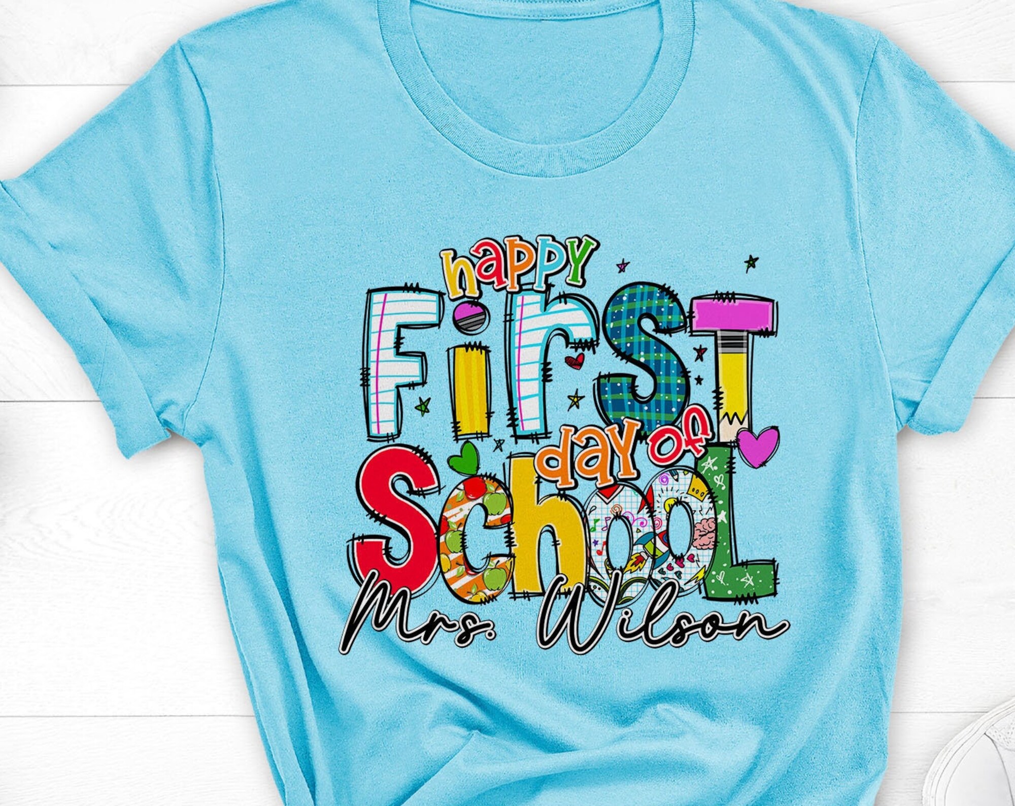 Discover Happy First Day of School Shirt, Back To School Gift, Shirt for Teachers, Kids, Students